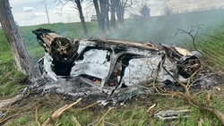 Женщина пострадала в загоревшейся легковушке в Будённовском округе