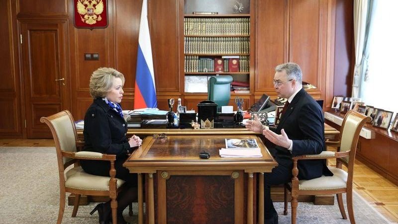 Глава Ставрополья обсудил планы по развитию края в Совфеде РФ