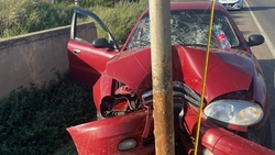 Уснувший за рулём водитель въехал в столб в селе Покойном