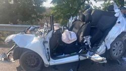 В Советском округе две прикумчанки погибли в машине, зажатой между грузовиками